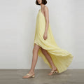 Draped Solid Wedding Party Dress Off Shoulder Halter