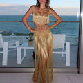 Summer Hand Hooked Fringe Party Skirt
