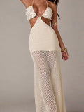 Halter Sleeveless Bikini Cover-Up Dress