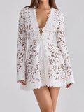 Lace Embroidery Beach Dress