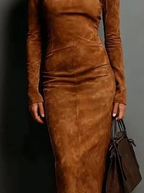 Autumn Fashion Turtleneck Dress Size Women's Elegant