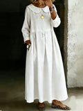 A-Line Denim Dress Women's Elegant Pocket Party