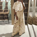 Lapel Button Shirt & Long Pant 2Pc Suit