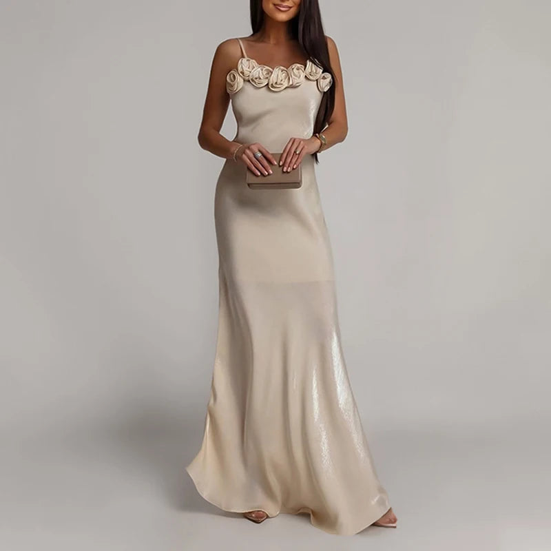 Elegant Off Shoulder Backless Long Dress