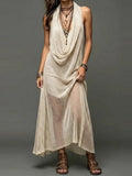 Halter Knit Outfits with Long Skirt