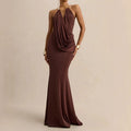 Sexy High Waist Halter Neck Cocktail Dress