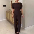 Puff Sleeve Chic Commute 2Pc Outfits
