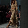 Elegant Cross V-Neck Draped Skirt Suit Women's