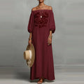 Spring Casual Long Sleeves Loose Holiday Dress Summer Fashio