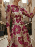 Flower Print A-Line Dress