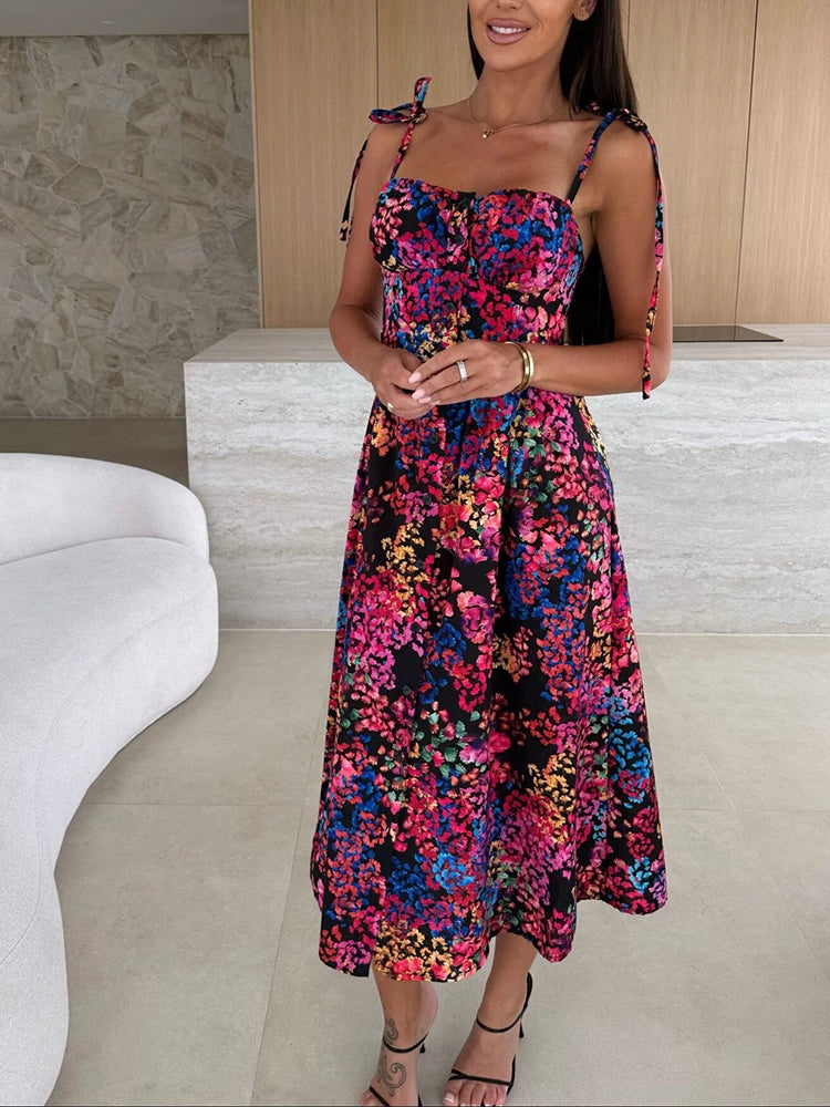 Bow Lace-Up Long Party Dress Off Shoulder