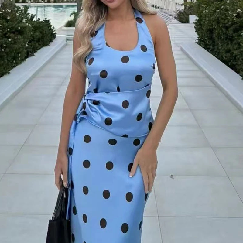 Polka Dot Print Party Dress Size 10