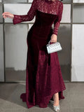 Lace Embroidery Evening Dress Fishtail