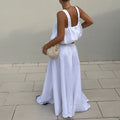Sexy Off Shoulder Sling Top & Wide Leg Pant Set