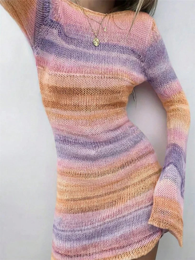 Backless Knitted Mini Dress Size 8