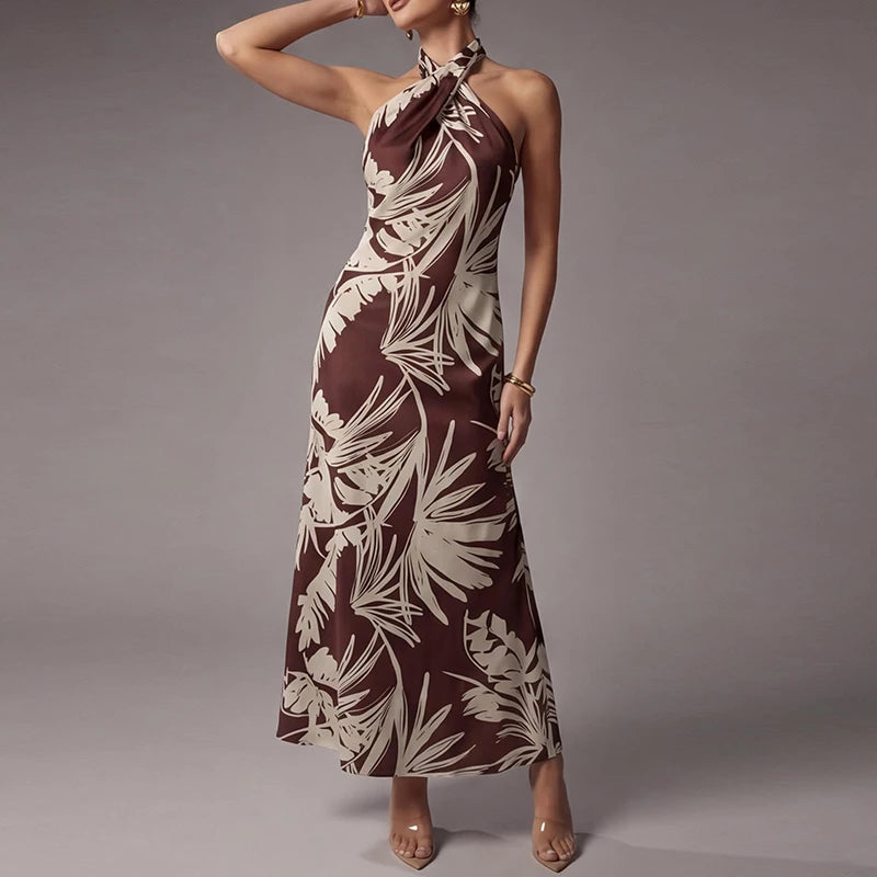 Sexy Backless Hollow Long Dress Women