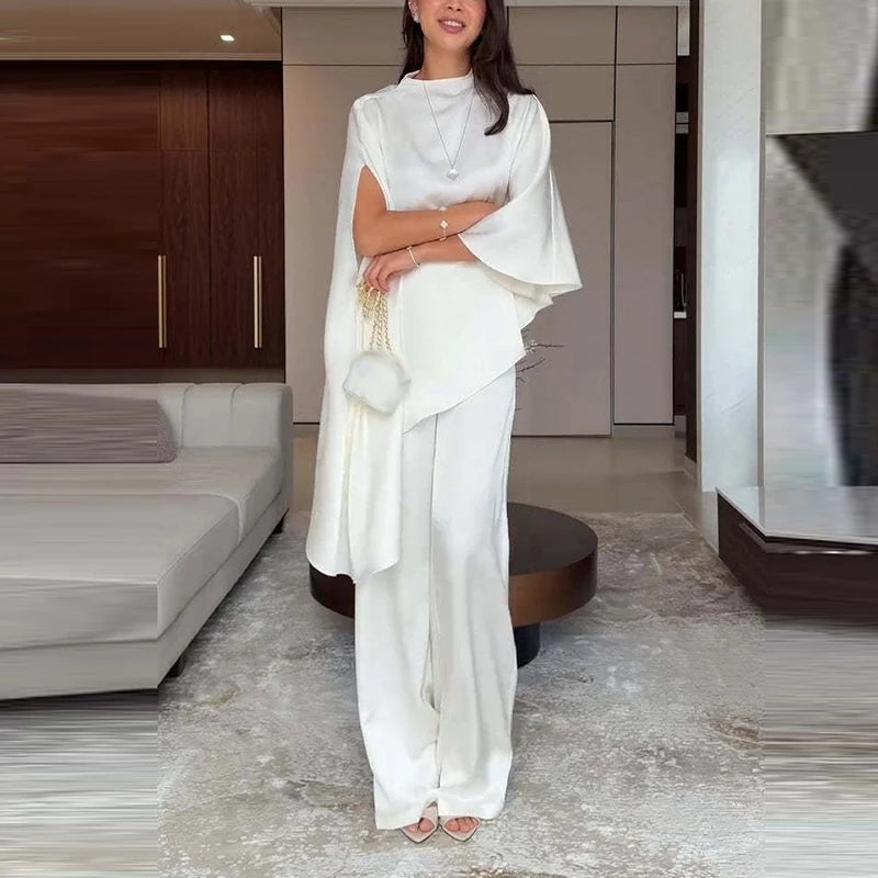 Matching Long Pant Set Women's Elegant Outfit