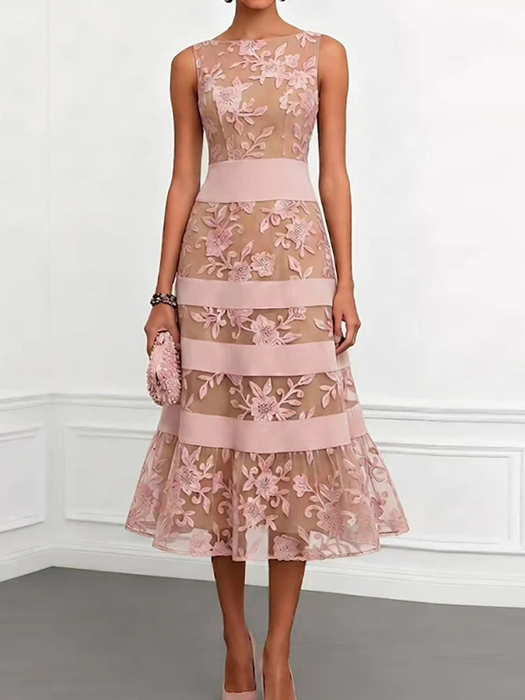 Big Swing Pattern Print Dress