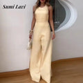 Elegant High Waist Slim Office Romper
