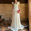 Sleeveless High Waisted Solid Long Dress Elegant Lace