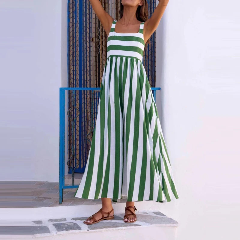Striped Print Draped Holiday Dress Size 12