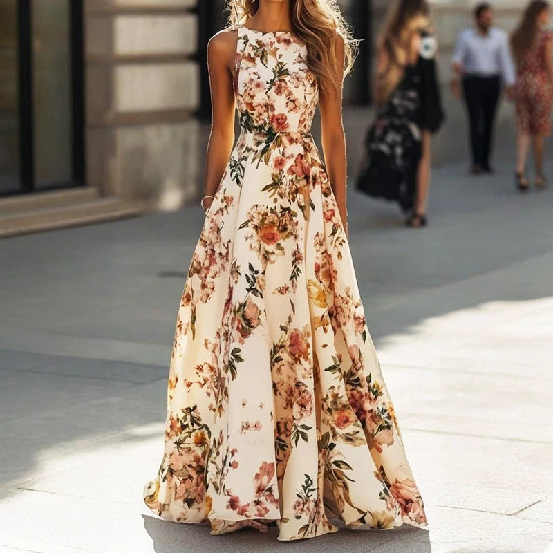 Draped Party Dress Floral Print Size 12