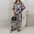 O-neck Batwing Sleeve Top & Long Pant Set