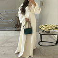 Belted Cardigan Dress Size Women's Casual