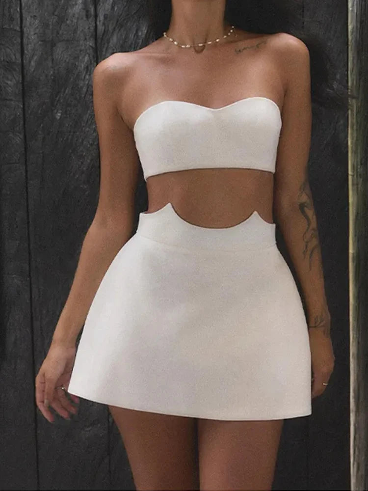 Strapless Vest Top & Skirt Set