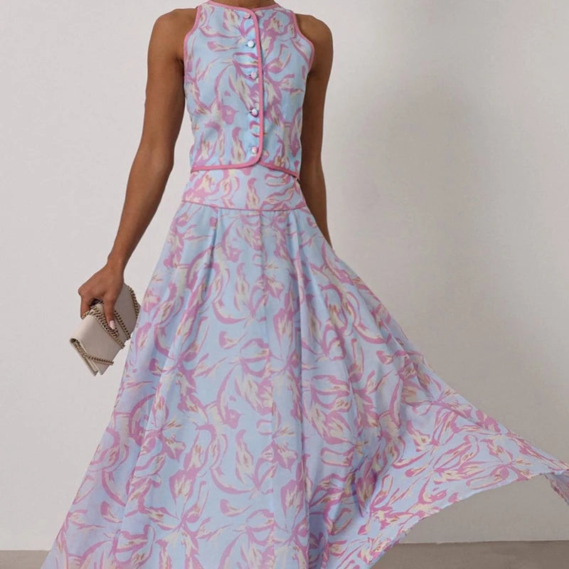 Print Summer High Waist 2Pc Outfits
