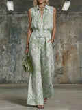Chic Wide Leg Pant Set Size Women's Elegant