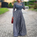 Elegant Print Slim Fit A Line Dress