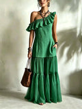 Floral Mesh Splicing A-Line Dress