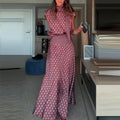 Pattern Print Skirt Suit Women's Casual Outfit