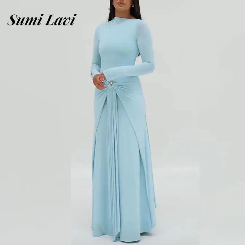 Slim Fit Commuter Dress Women's Elegant Long Sleeve