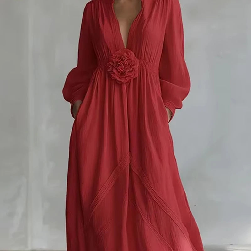 3D Flower Party Dress Size Women's Fashion