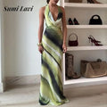 Boho Pattern Print Halter Dress