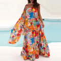 Floral Print Pocket Pleat Party Dress