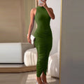Pleated Design Long Dress