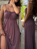 Drawstring Solid Party Dress Size 12