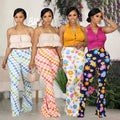 Women's Bestselling Bodyhugging Floralprint Flared Pants