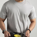 Double-Sided Ammonia-Treated Mercerized Cotton Crew-Neck Business Short-Sleeve Shirt