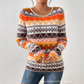 Color-Block Sweater Versatile Pullover Knit