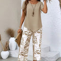 High Waist Wide-Leg Pants Temperament Two-Piece Suit