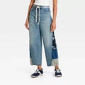 Women High-Rise Easy Barrel Bandana Print Jeans - Universal Thread Medium WashOpens in a new window or tab
