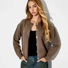 Women Crewneck Cable Trim Cardigan - Wild FableOpens in a new window or tab