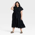 Women Short Flutter Sleeve V-Neck Front Tiered Eyelet Midi Dress - AvaOpens in a new window or tab