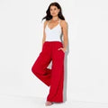 Women Low-Rise Baggy Leg Linen Pull-On Pants - Wild Fable Red MOpens in a new window or tab