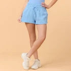 Blogilates Women Mommy & Me Marshmallow Dolphin Shorts - Medium Blue LOpens in a new window or tab