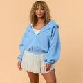 Blogilates Women Mommy & Me Marshmallow Hooded Sweatshirt - Medium Blue 3XOpens in a new window or tab